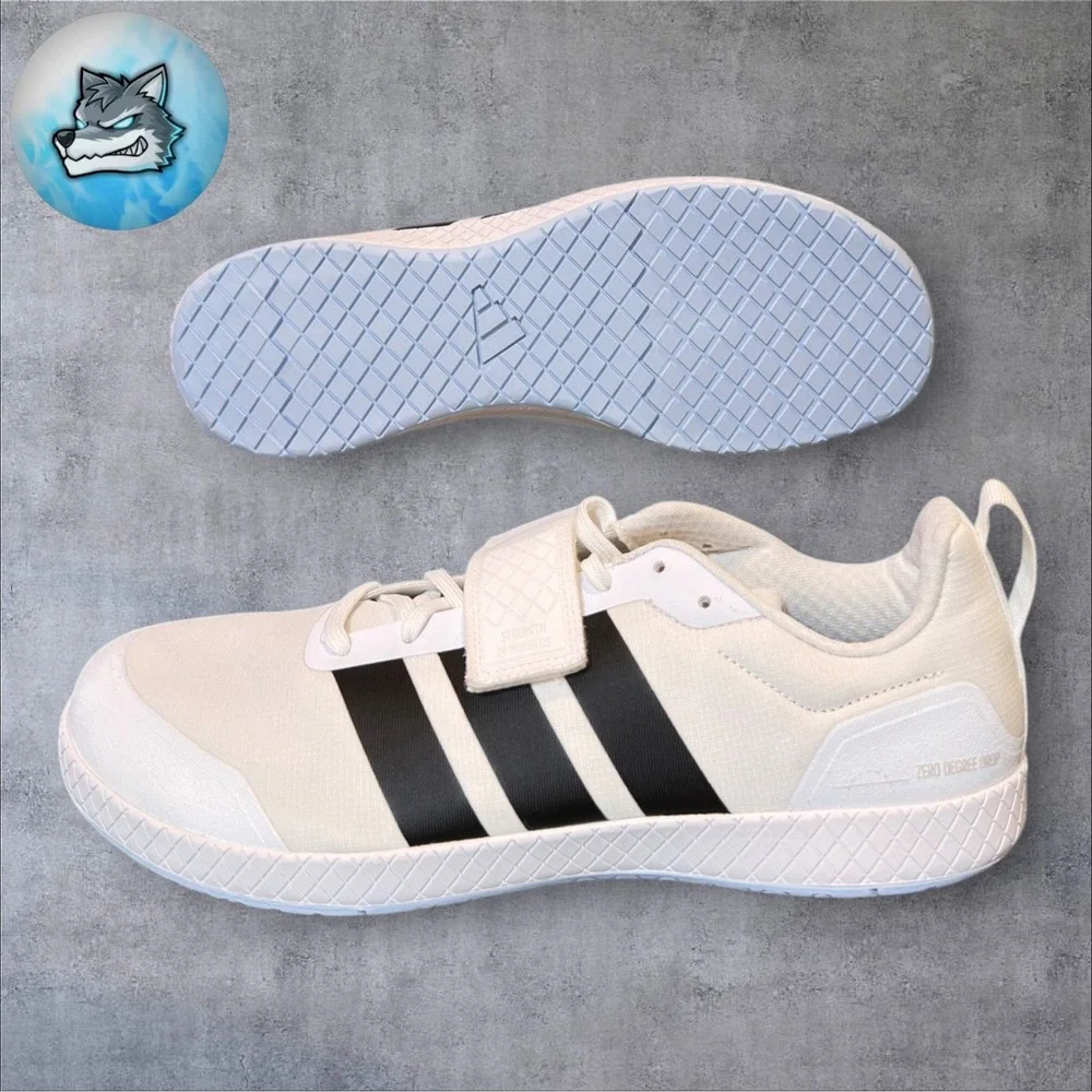 Adidas The Total Weightlifting Training Shoes White Black Mens 10 JP6195 New
